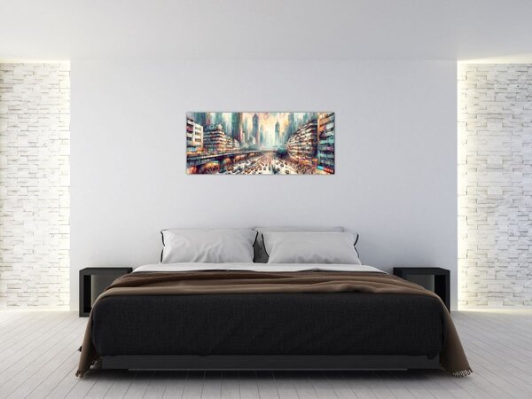 Slika - Život u velikom gradu (120x50 cm)