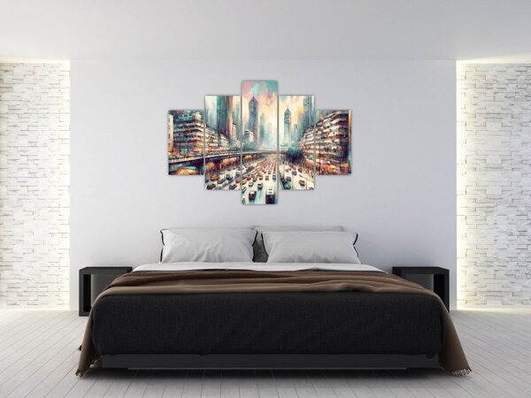 Slika - Život u velikom gradu (150x105 cm)