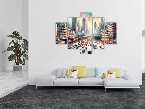 Slika - Život u velikom gradu (150x105 cm)