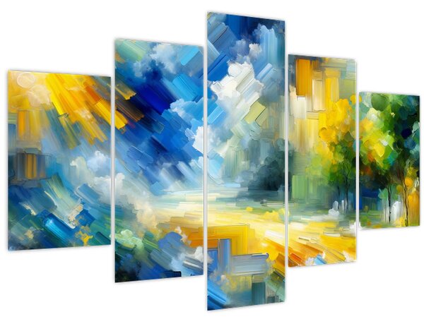 Slika - Apstraktni sunčani dan (150x105 cm)