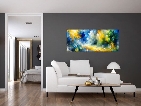 Slika - Apstraktni sunčani dan (120x50 cm)