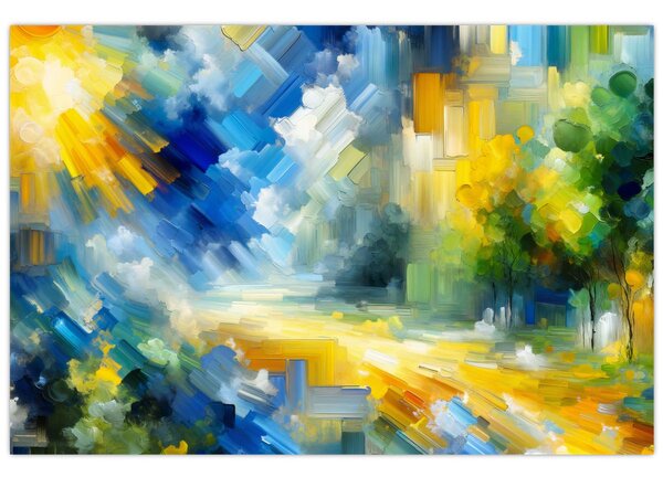 Slika - Apstraktni sunčani dan (90x60 cm)
