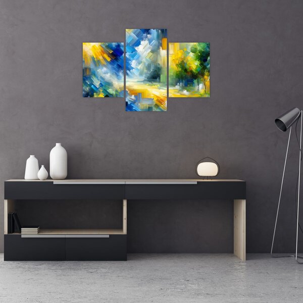 Slika - Apstraktni sunčani dan (90x60 cm)