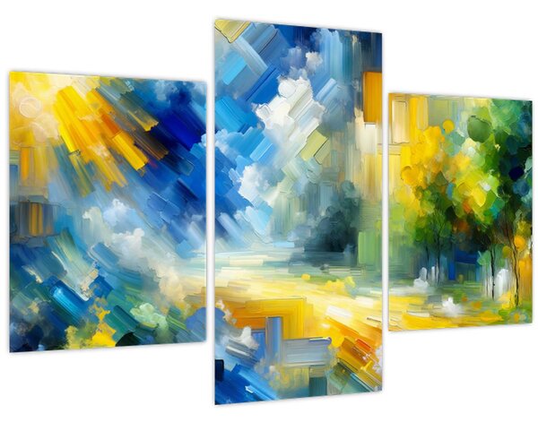 Slika - Apstraktni sunčani dan (90x60 cm)