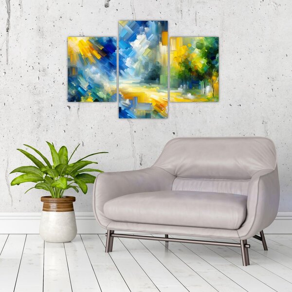 Slika - Apstraktni sunčani dan (90x60 cm)