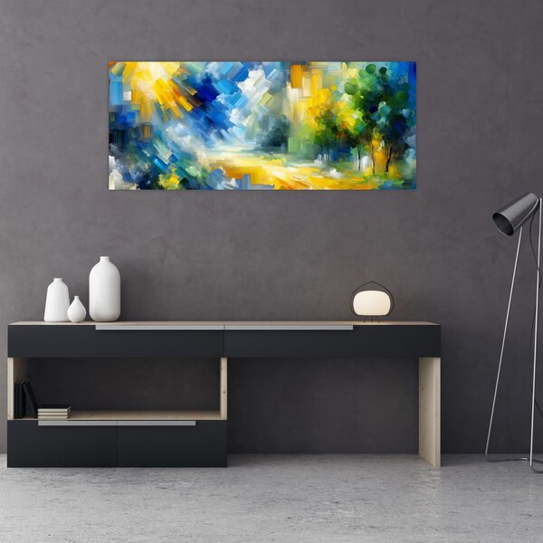 Slika - Apstraktni sunčani dan (120x50 cm)