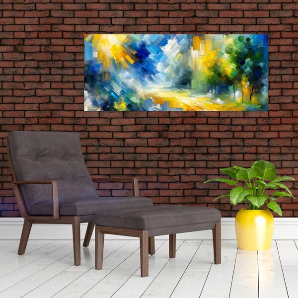 Slika - Apstraktni sunčani dan (120x50 cm)