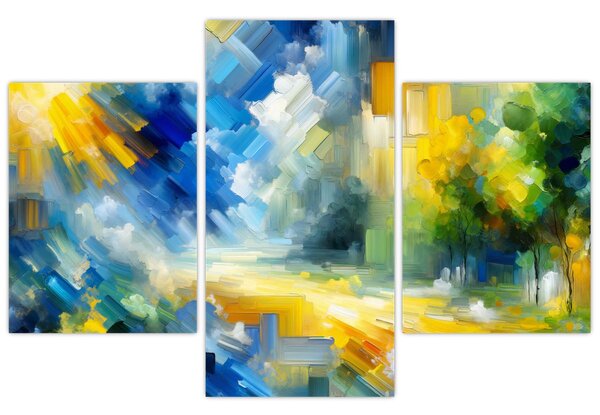 Slika - Apstraktni sunčani dan (90x60 cm)