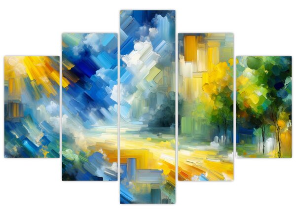 Slika - Apstraktni sunčani dan (150x105 cm)
