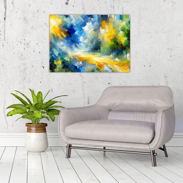 Slika - Apstraktni sunčani dan (70x50 cm)