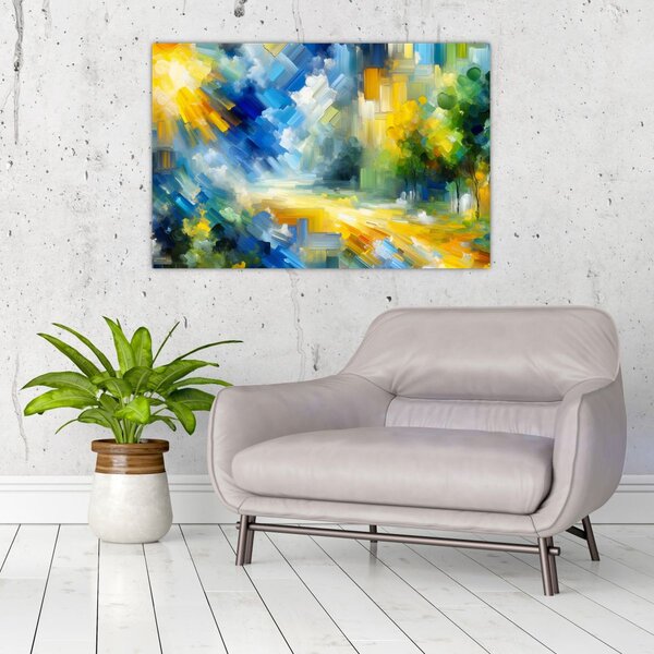 Slika - Apstraktni sunčani dan (90x60 cm)