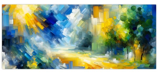 Slika - Apstraktni sunčani dan (120x50 cm)