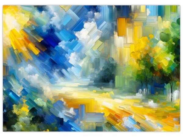 Slika - Apstraktni sunčani dan (70x50 cm)