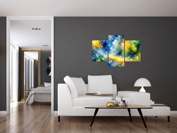 Slika - Apstraktni sunčani dan (90x60 cm)
