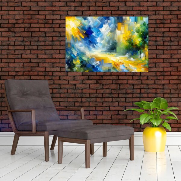 Slika - Apstraktni sunčani dan (90x60 cm)