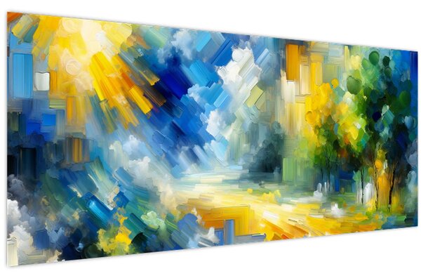 Slika - Apstraktni sunčani dan (120x50 cm)