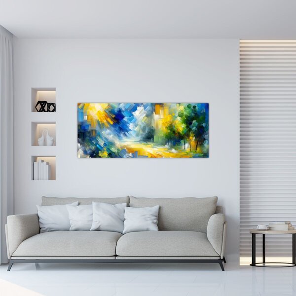 Slika - Apstraktni sunčani dan (120x50 cm)