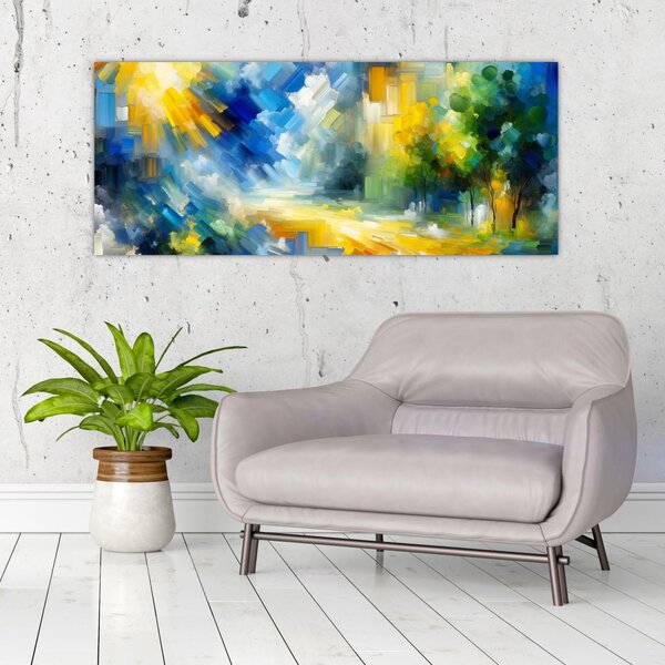 Slika - Apstraktni sunčani dan (120x50 cm)