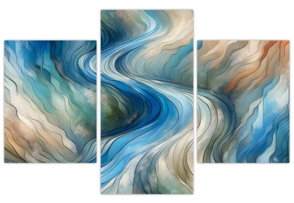Slika - Apstraktni tok (90x60 cm)