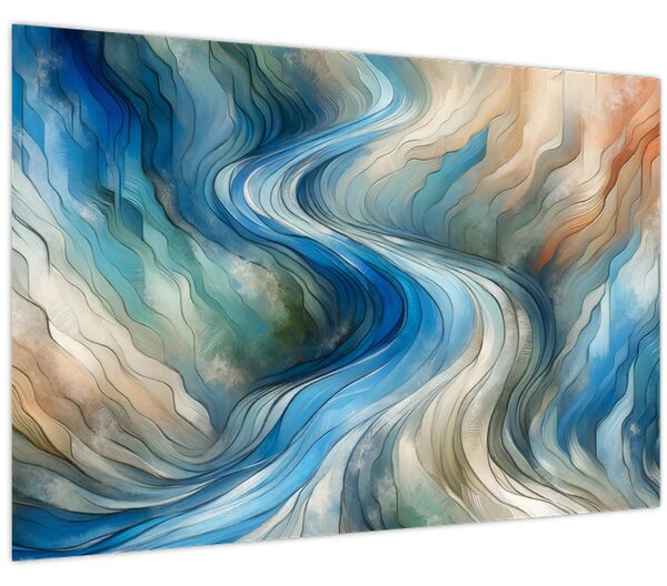 Slika - Apstraktni tok (90x60 cm)