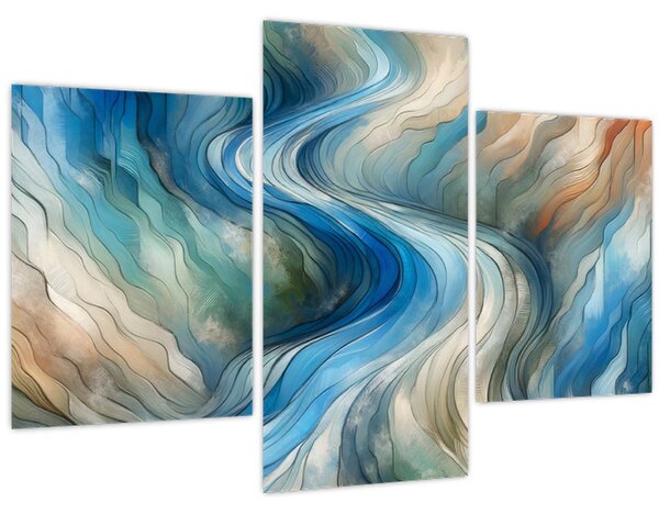 Slika - Apstraktni tok (90x60 cm)
