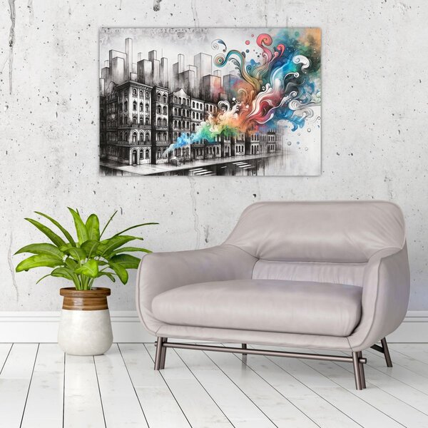 Slika - Industrijski život (90x60 cm)