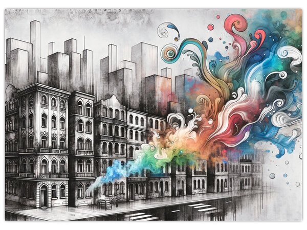 Slika - Industrijski život (70x50 cm)