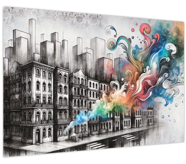 Slika - Industrijski život (90x60 cm)