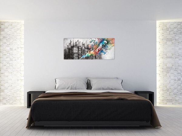Slika - Industrijski život (120x50 cm)