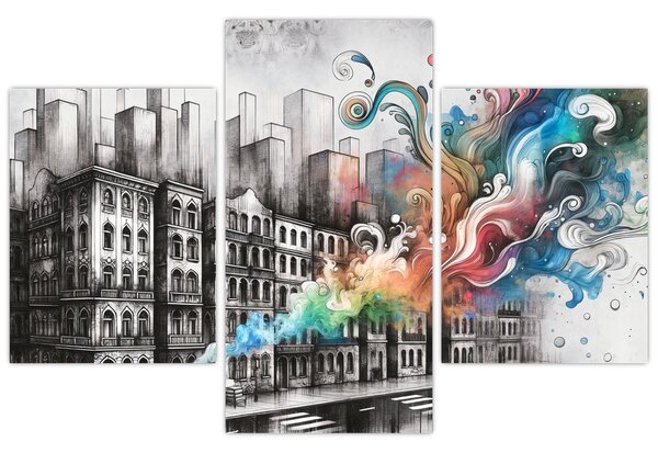 Slika - Industrijski život (90x60 cm)