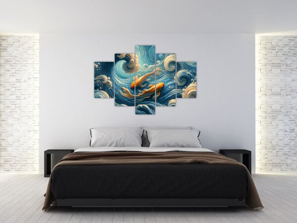 Slika - Zlatne ribe (150x105 cm)