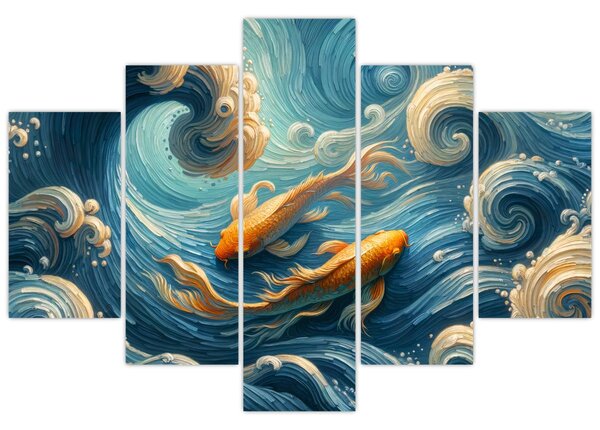 Slika - Zlatne ribe (150x105 cm)
