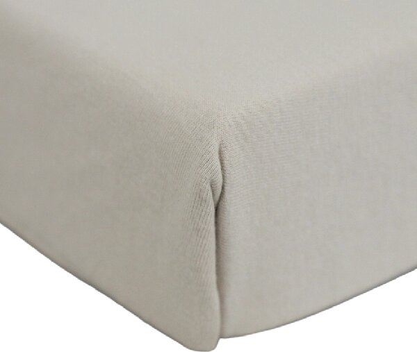 Donja plahta Jersey Solid - Svijetlo bež, 140x200 cm