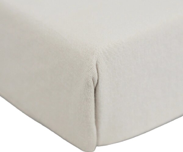 Donja plahta Jersey Solid - Svijetlo bež, 140x200 cm