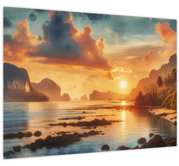 Slika - Pogled s plaže (70x50 cm)