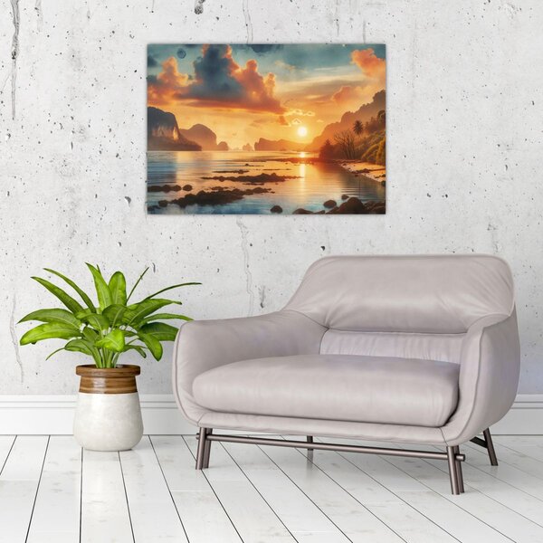 Slika - Pogled s plaže (70x50 cm)