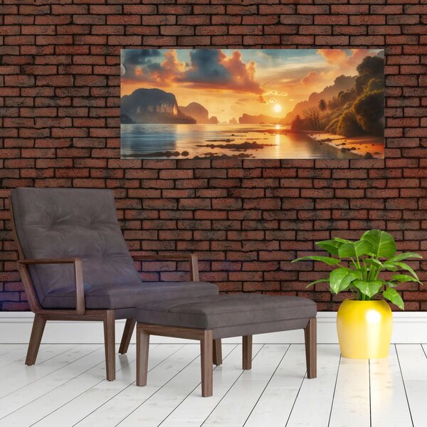 Slika - Pogled s plaže (120x50 cm)