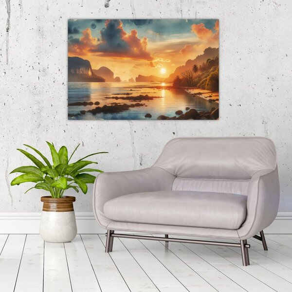 Slika - Pogled s plaže (90x60 cm)