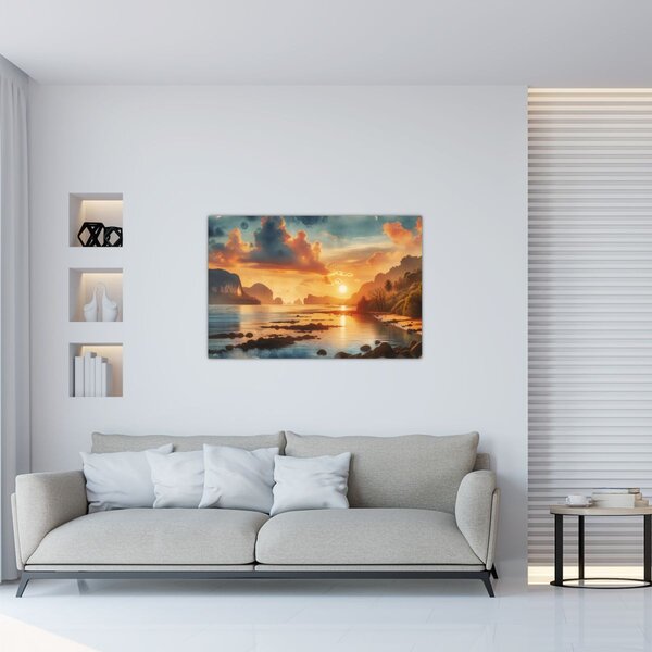 Slika - Pogled s plaže (90x60 cm)