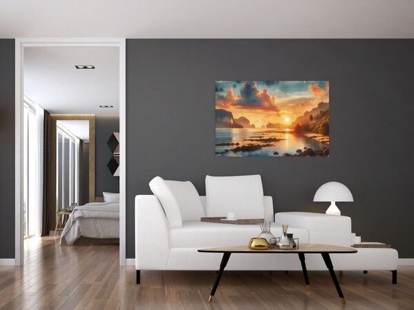 Slika - Pogled s plaže (90x60 cm)