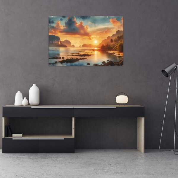 Slika - Pogled s plaže (90x60 cm)