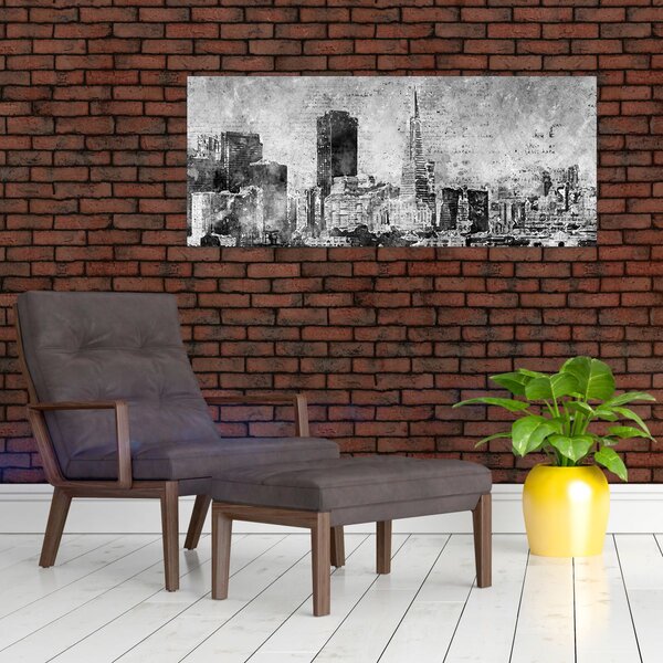 Slika - Grad umjetnosti kave (120x50 cm)