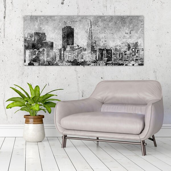 Slika - Grad umjetnosti kave (120x50 cm)