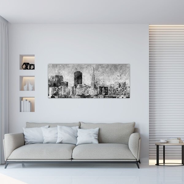 Slika - Grad umjetnosti kave (120x50 cm)
