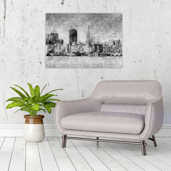 Slika - Grad umjetnosti kave (70x50 cm)