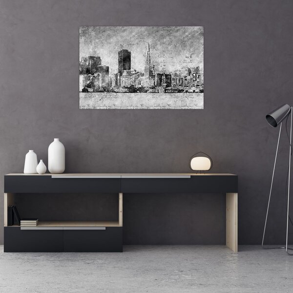 Slika - Grad umjetnosti kave (90x60 cm)