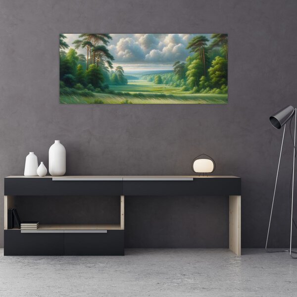 Slika - Zeleni krajolik (120x50 cm)