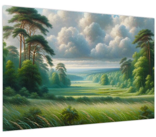 Slika - Zeleni krajolik (90x60 cm)