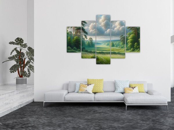 Slika - Zeleni krajolik (150x105 cm)