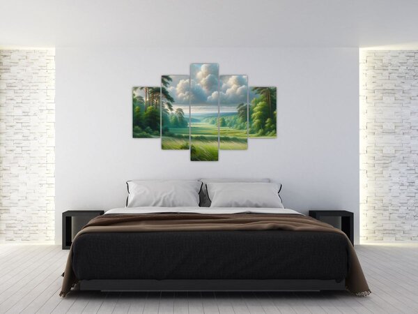 Slika - Zeleni krajolik (150x105 cm)